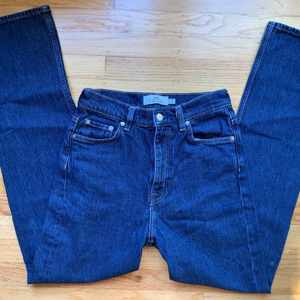 & other stories favorite cut straight jean in deep blue